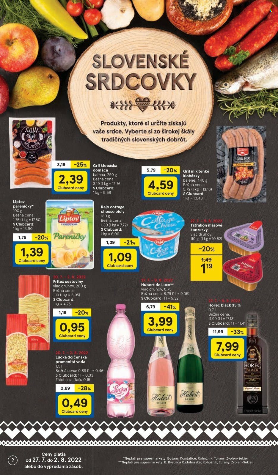 Leták TESCO supermarket - 27.7.2022 - 2.8.2022. Strana 2