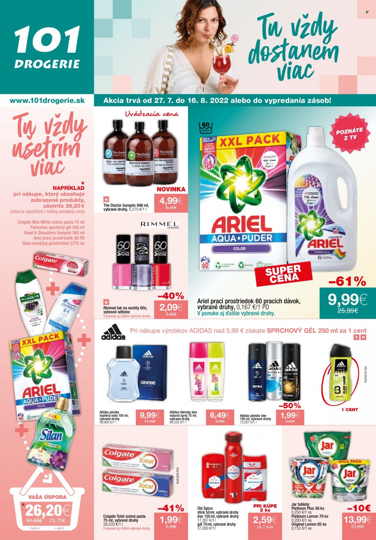 Leták 101 Drogerie - 27.7.2022 - 16.8.2022. Strana 1