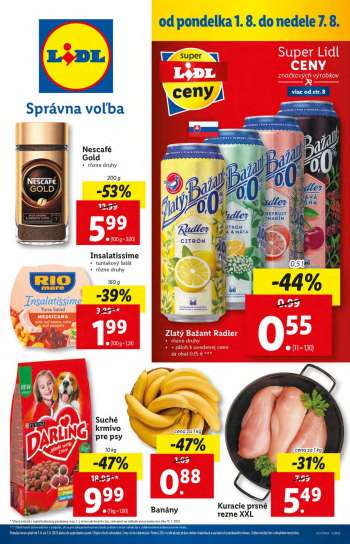 Leták Lidl - 1.8.2022 - 7.8.2022.