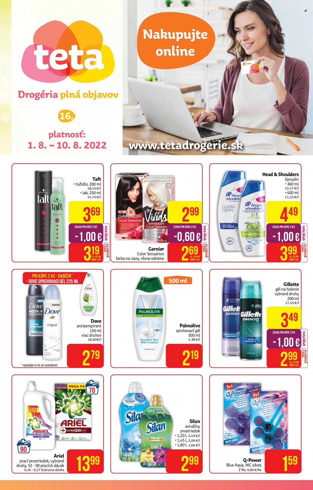 Leták Teta drogerie - 1.8.2022 - 10.8.2022. Strana 1