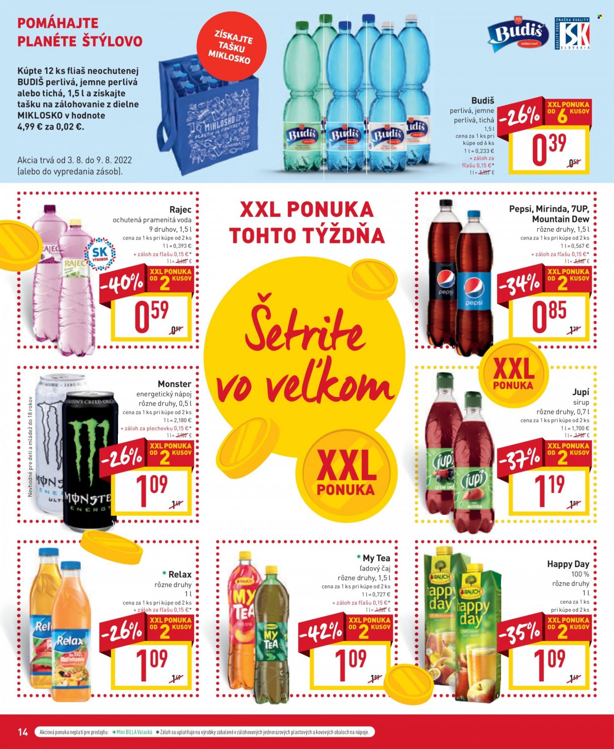 Leták Billa - 3.8.2022 - 9.8.2022. Strana 14