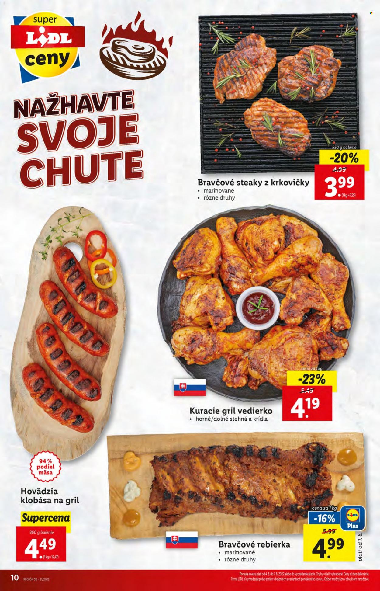 Leták Lidl - 4.8.2022 - 7.8.2022. Strana 10