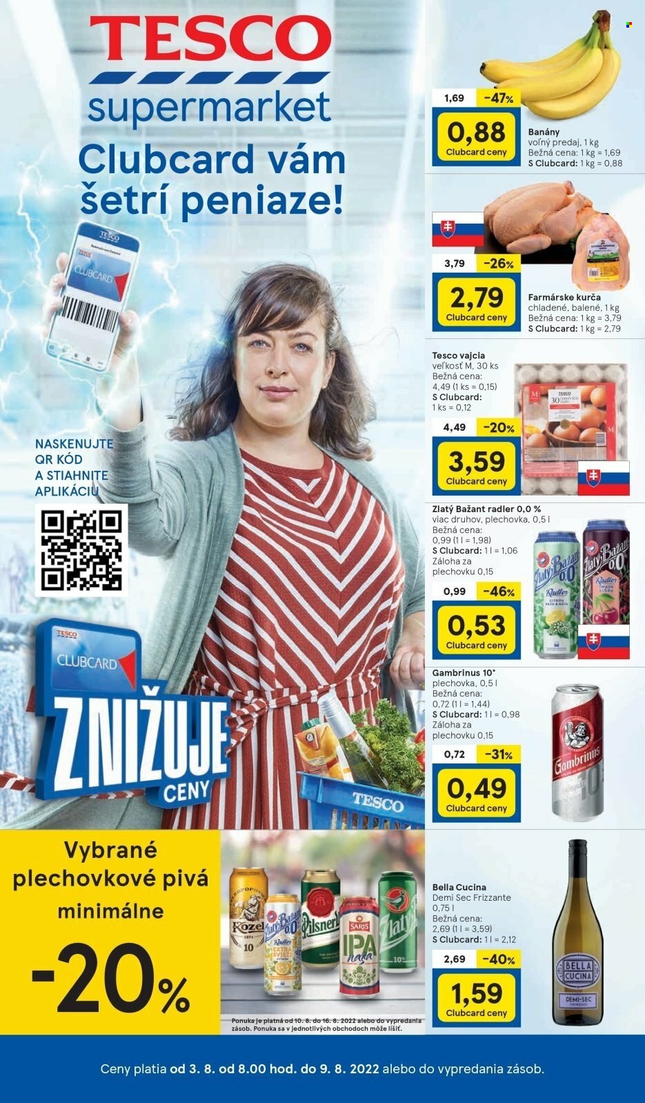 Leták TESCO supermarket - 3.8.2022 - 9.8.2022. Strana 1
