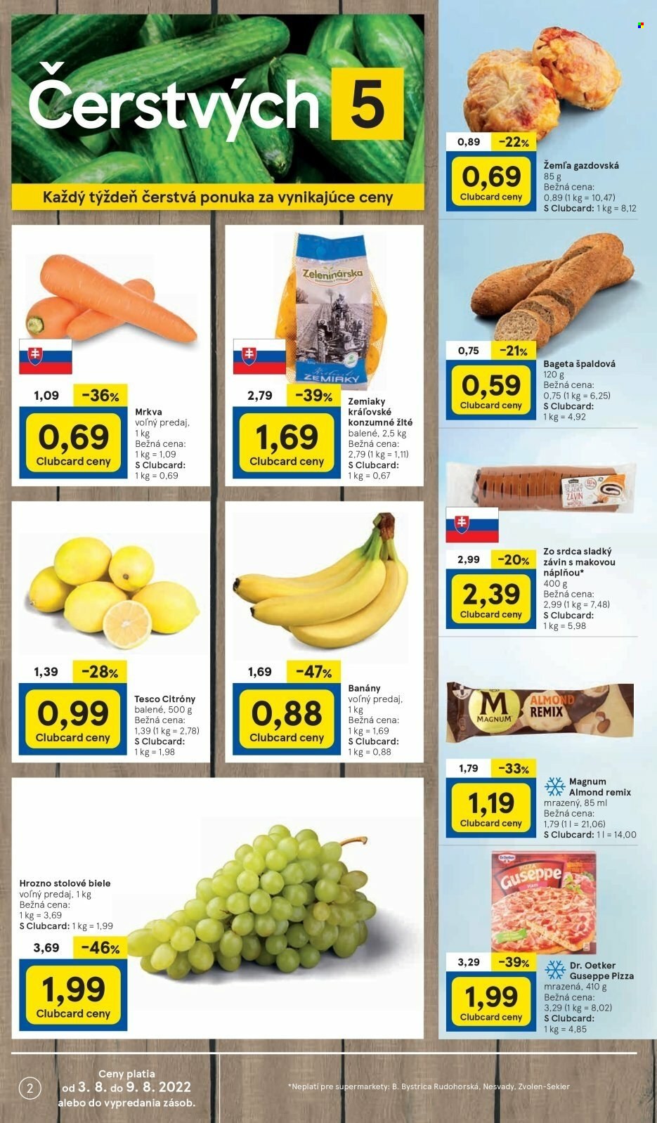 Leták TESCO supermarket - 3.8.2022 - 9.8.2022. Strana 2