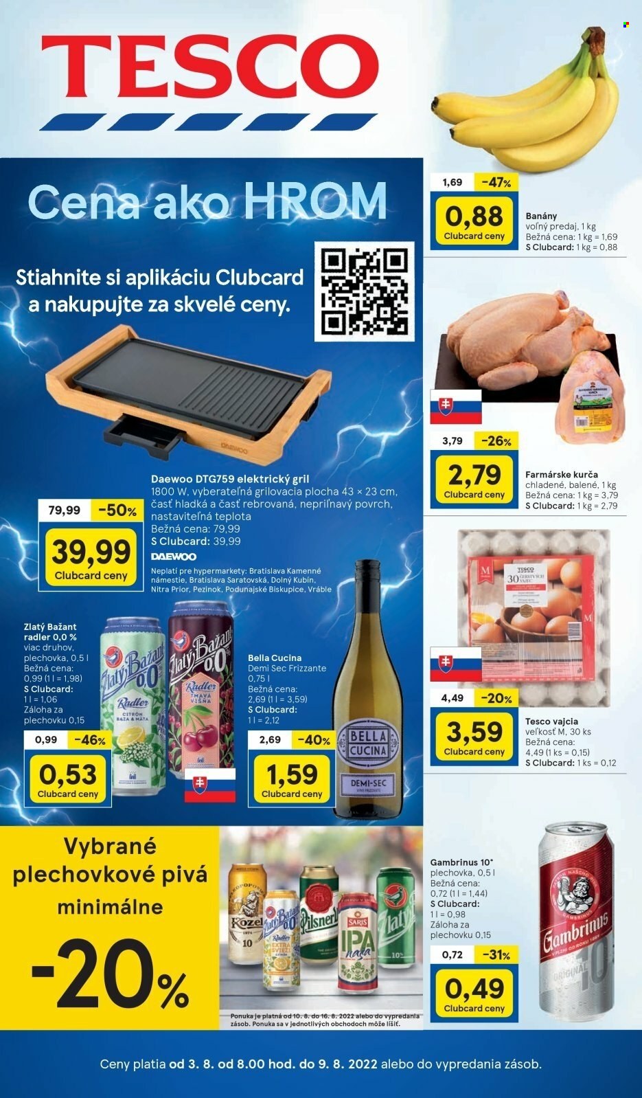 Leták TESCO - 3.8.2022 - 9.8.2022. Strana 1