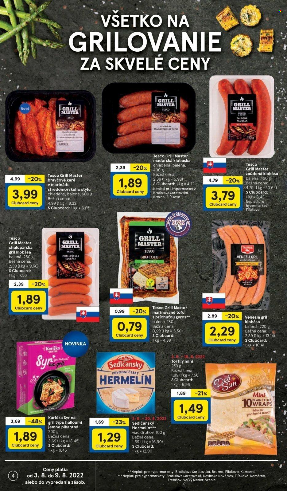 Leták TESCO - 3.8.2022 - 9.8.2022. Strana 4