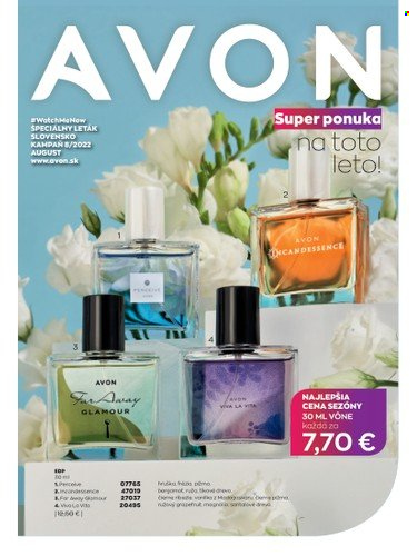 Leták Avon - 1.8.2022 - 31.8.2022. Strana 1