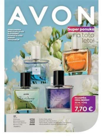 Leták Avon - 1.8.2022 - 31.8.2022.