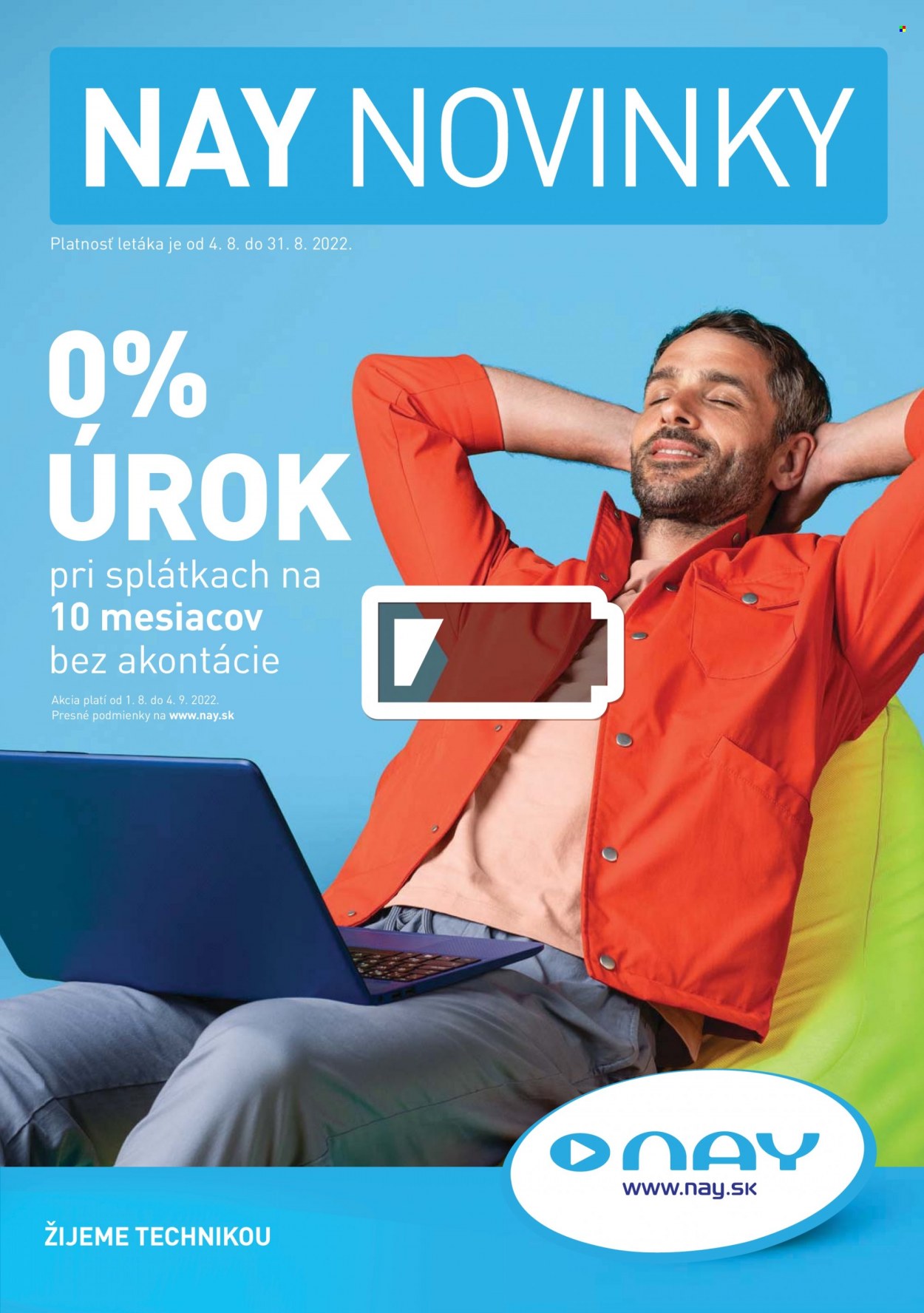 Leták NAY Elektrodom - 4.8.2022 - 31.8.2022. Strana 1
