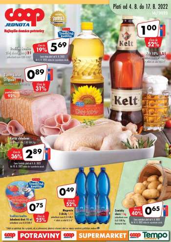 Leták COOP Jednota - 4.8.2022 - 17.8.2022.