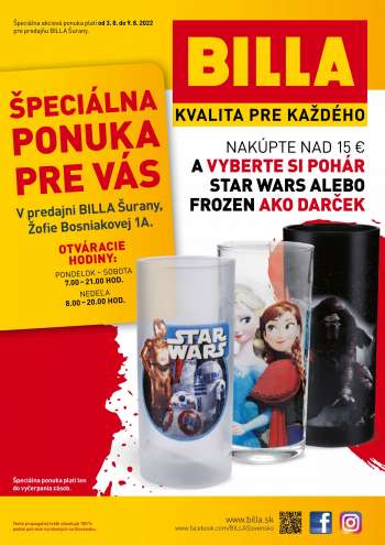 Leták Billa - 3.8.2022 - 9.8.2022.