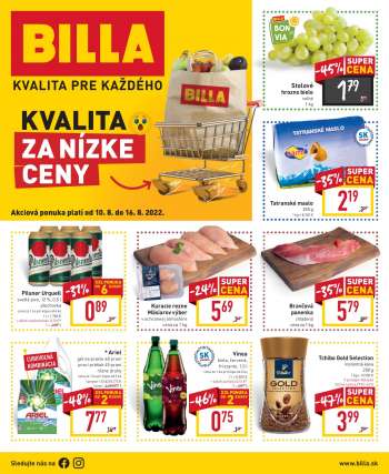 Leták Billa - 10.8.2022 - 16.8.2022.