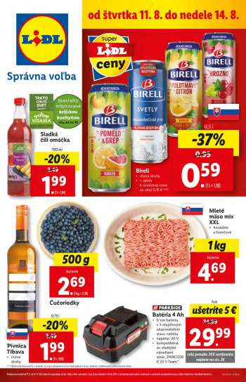 Leták Lidl - 11.8.2022 - 14.8.2022.