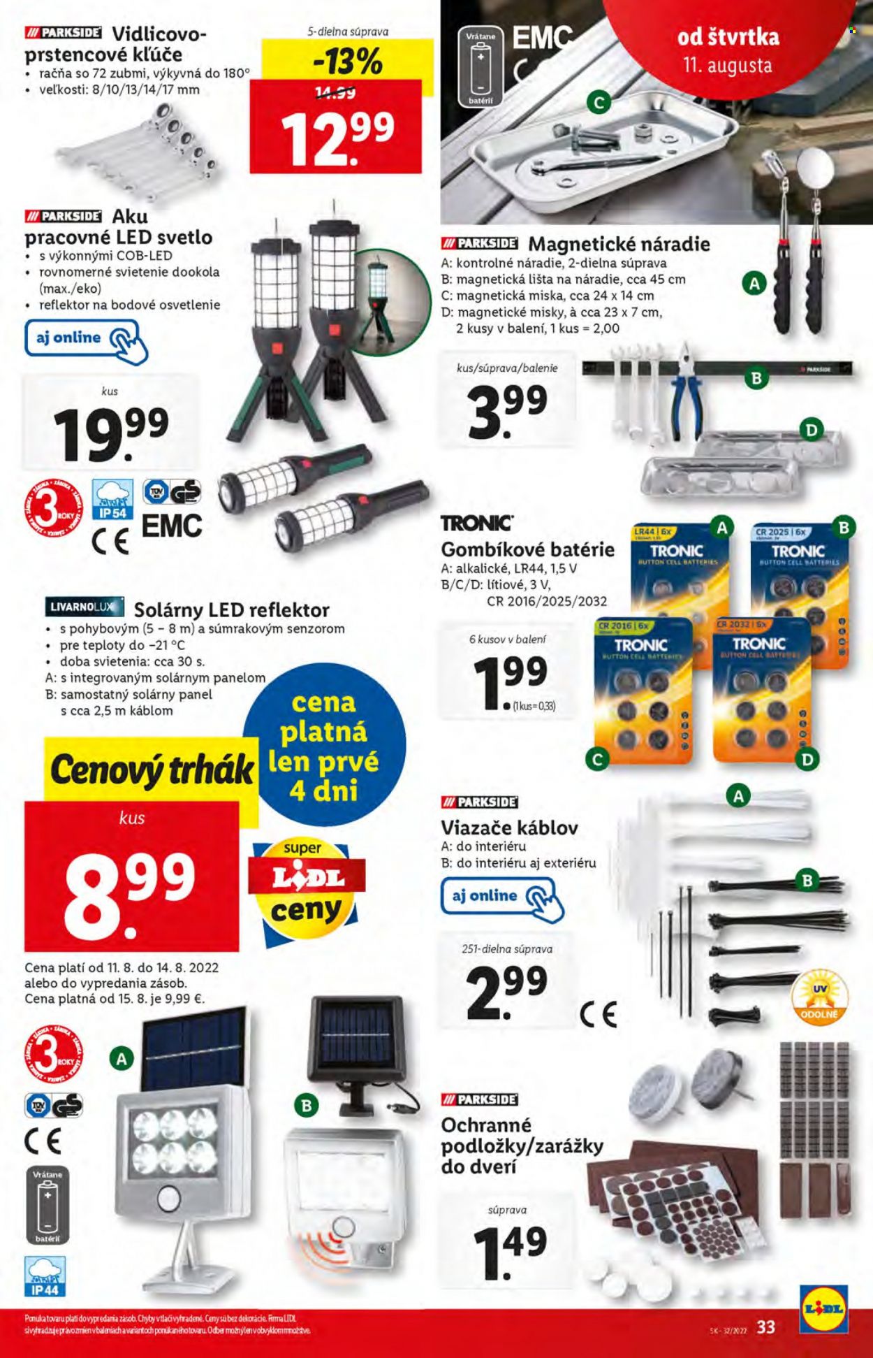 Leták Lidl - 11.8.2022 - 14.8.2022. Strana 33
