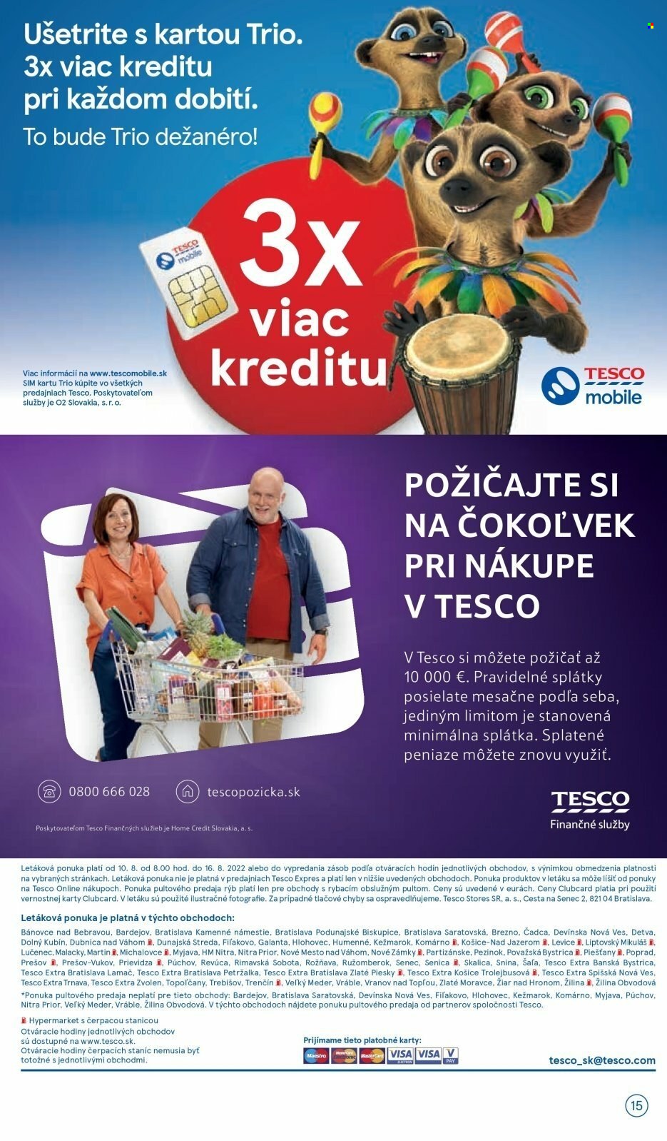 Leták TESCO - 10.8.2022 - 16.8.2022. Strana 15