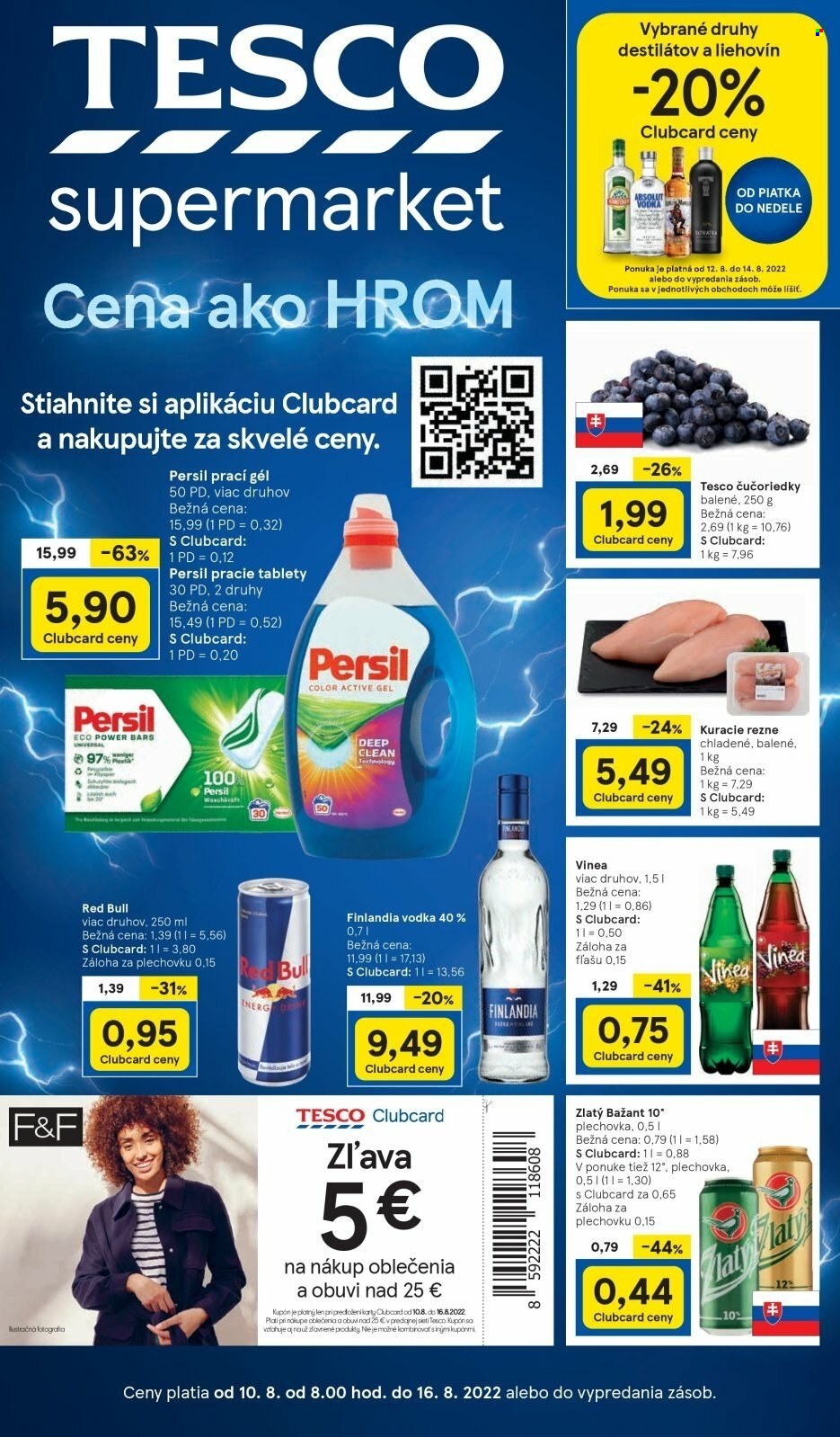 Leták TESCO supermarket - 10.8.2022 - 16.8.2022. Strana 1