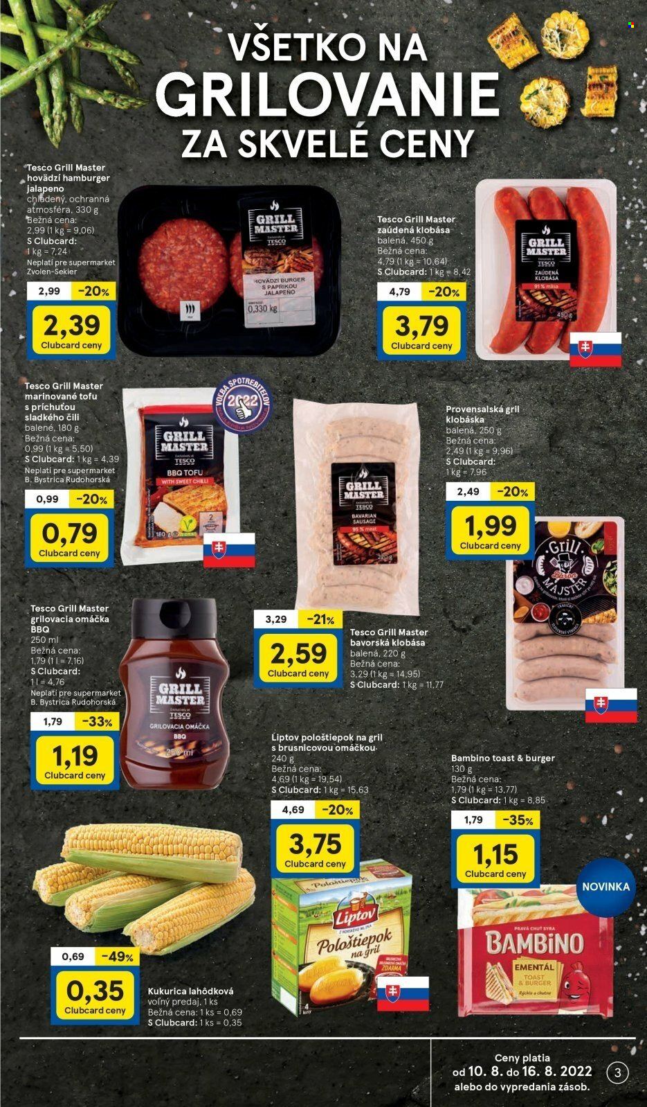Leták TESCO supermarket - 10.8.2022 - 16.8.2022. Strana 3