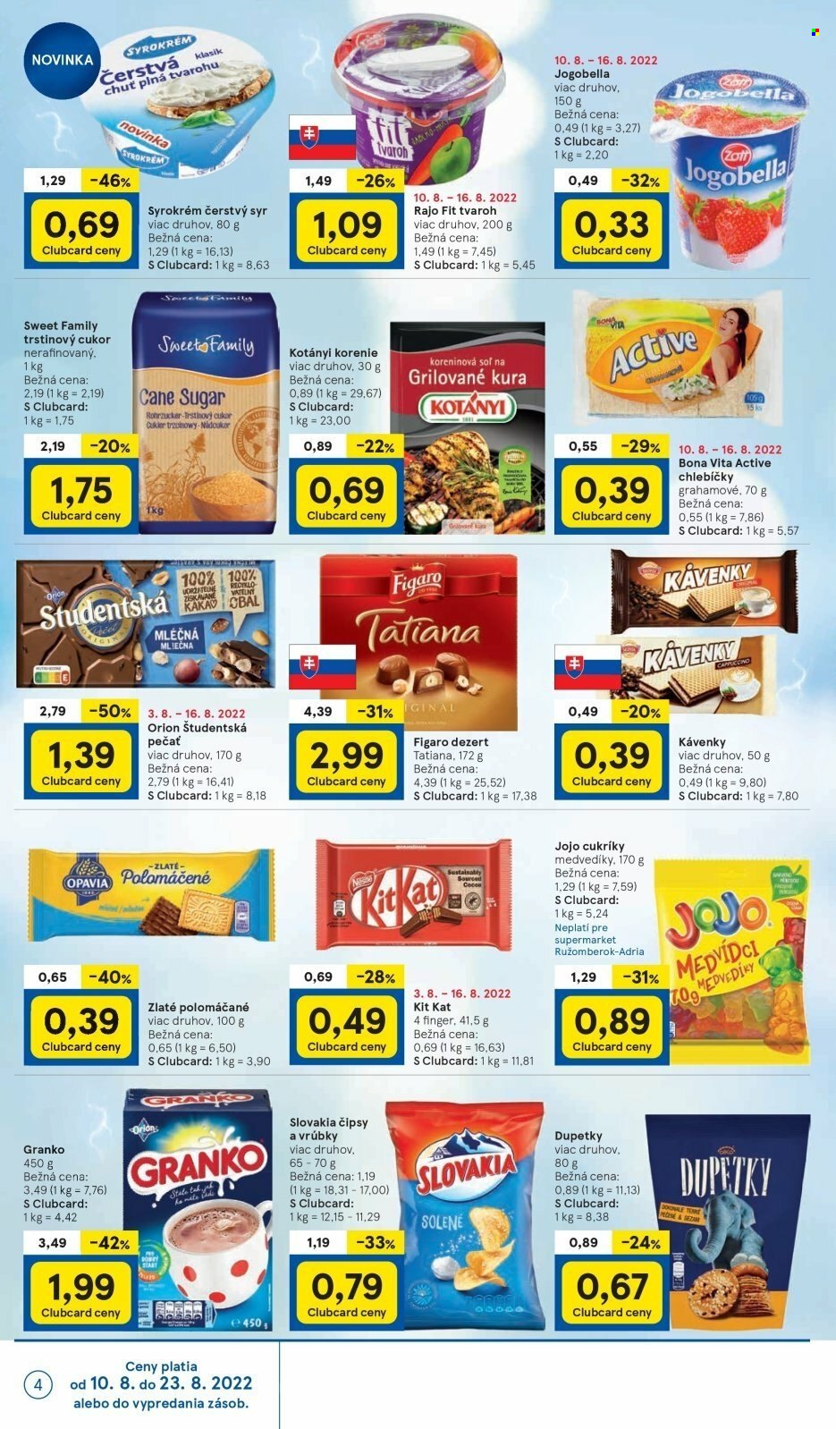 Leták TESCO supermarket - 10.8.2022 - 16.8.2022. Strana 4