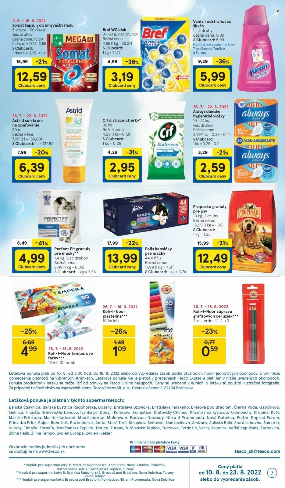 Leták TESCO supermarket - 10.8.2022 - 16.8.2022. Strana 7