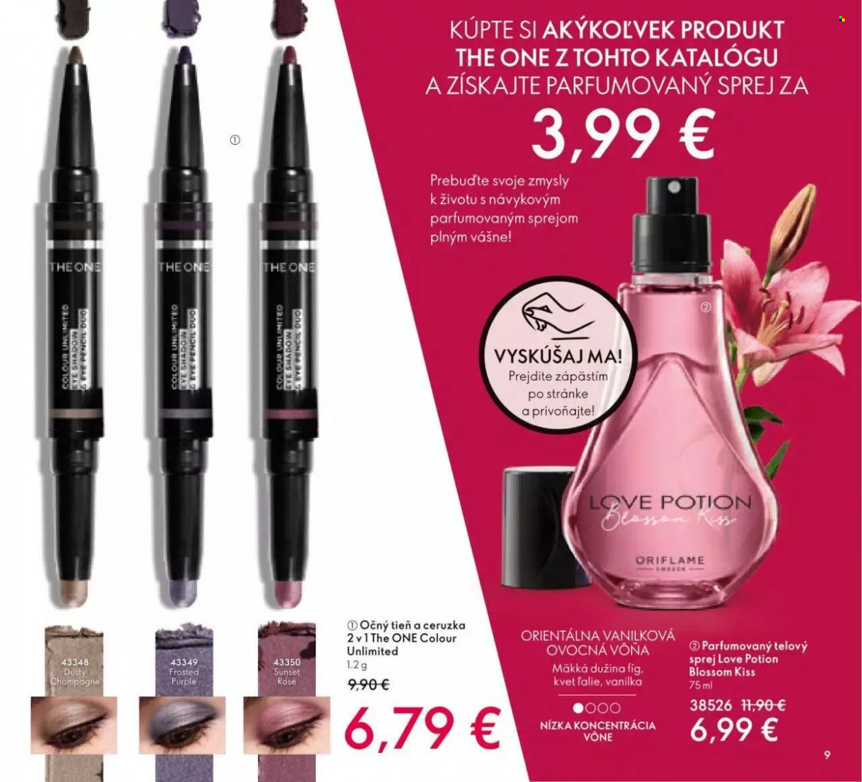 Leták Oriflame - 31.8.2022 - 20.9.2022. Strana 9