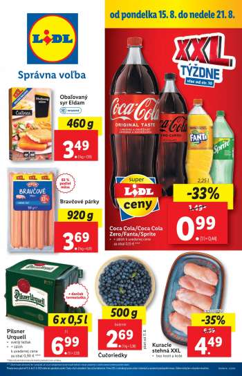 Leták Lidl - 15.8.2022 - 21.8.2022.