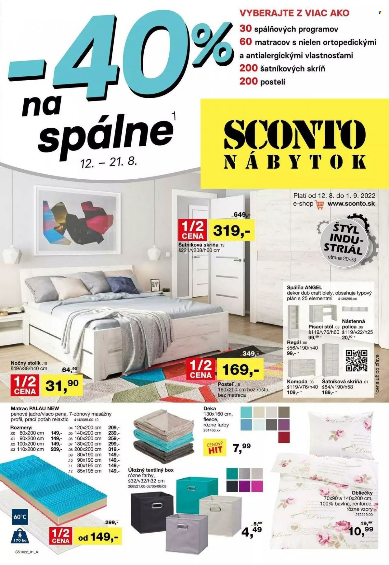 Leták Sconto nábytok - 12.8.2022 - 1.9.2022. Strana 1