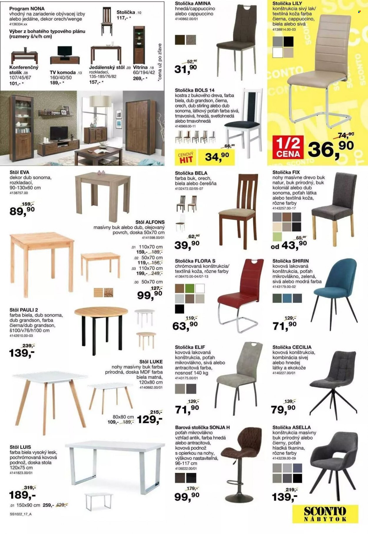 Leták Sconto nábytok - 12.8.2022 - 1.9.2022. Strana 17