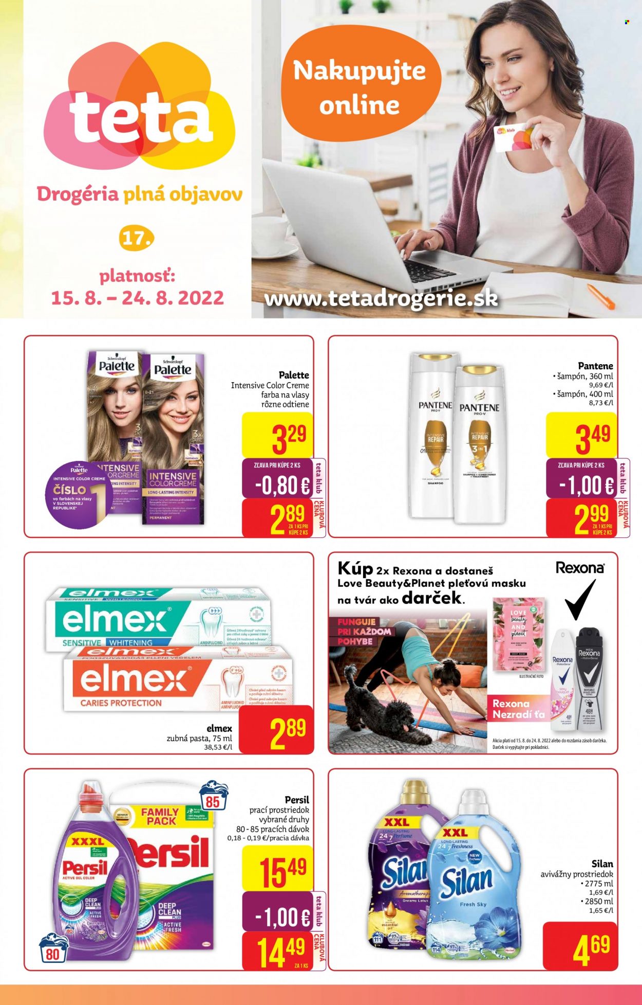 Leták Teta drogerie - 15.8.2022 - 24.8.2022. Strana 1