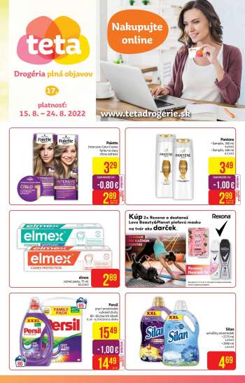 Leták Teta drogerie - 15.8.2022 - 24.8.2022.