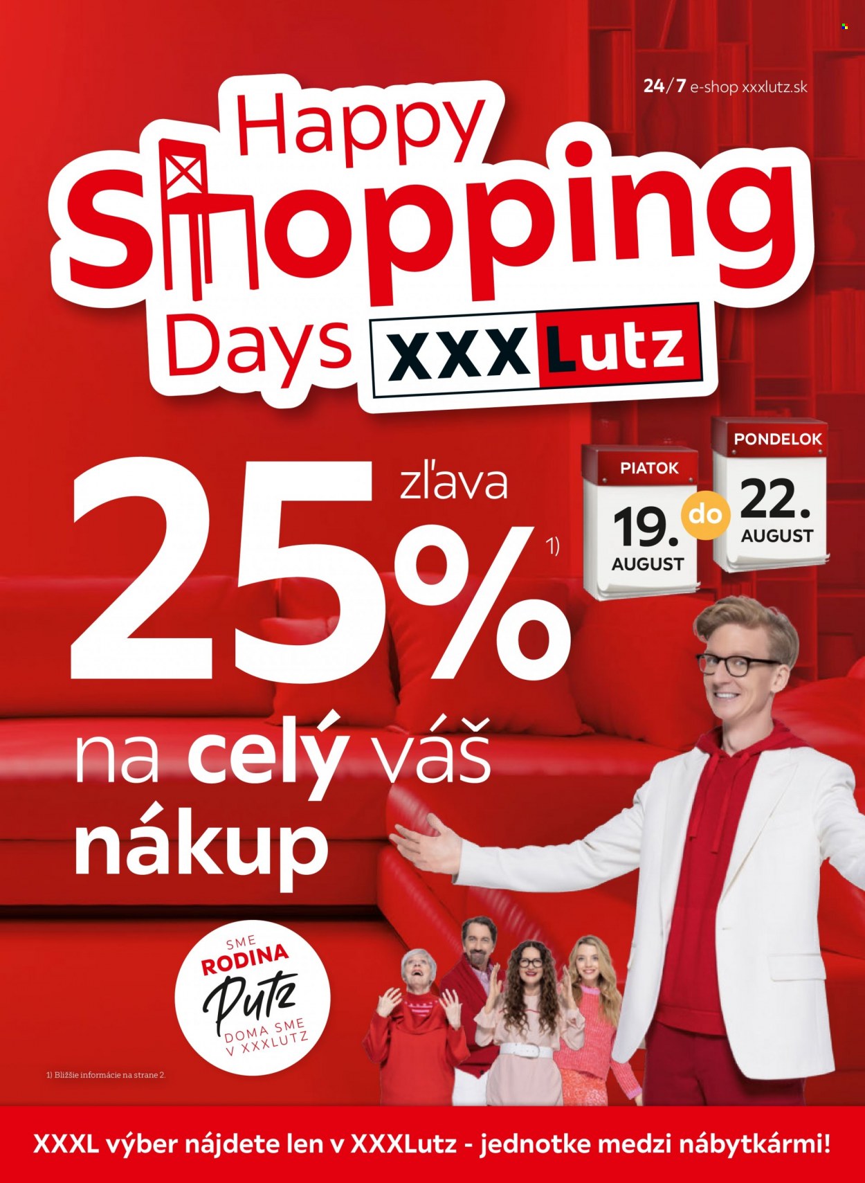 Leták XXXLutz - 15.8.2022 - 28.8.2022. Strana 1