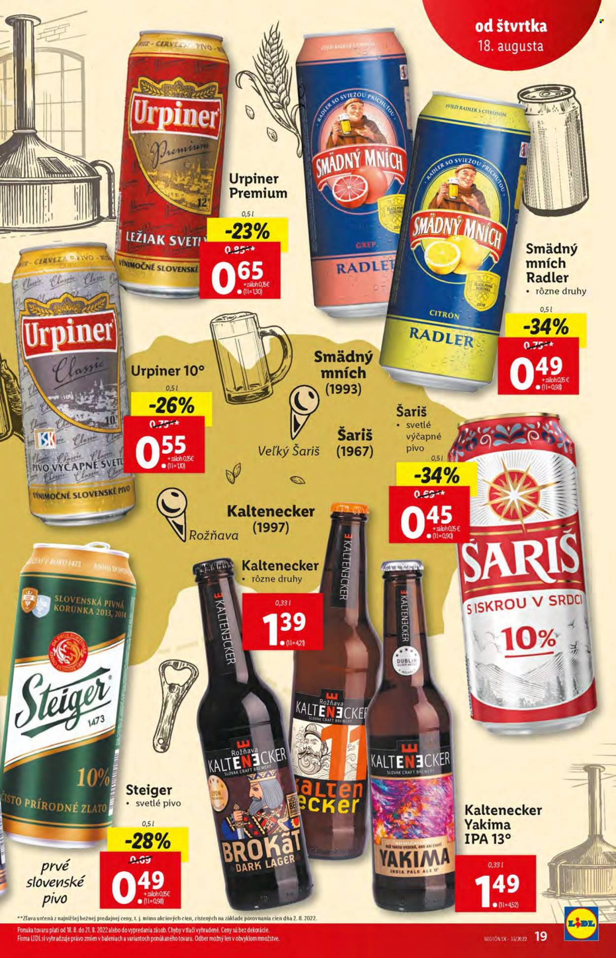 Leták Lidl - 18.8.2022 - 21.8.2022. Strana 19