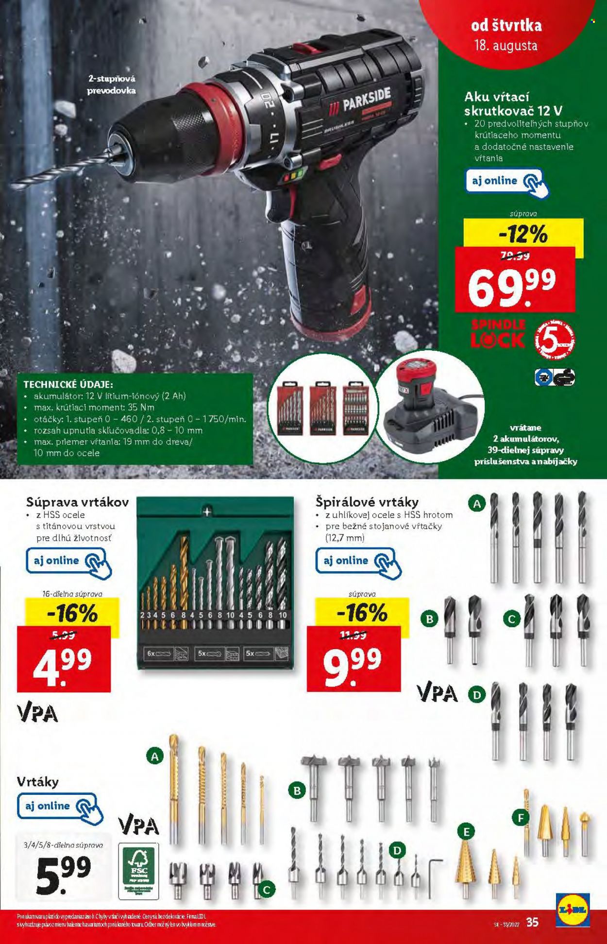 Leták Lidl - 18.8.2022 - 21.8.2022. Strana 35