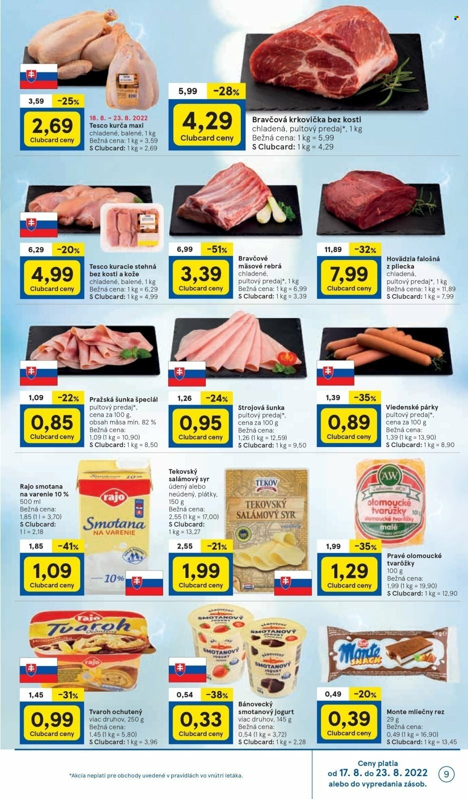 Leták TESCO - 17.8.2022 - 23.8.2022. Strana 9