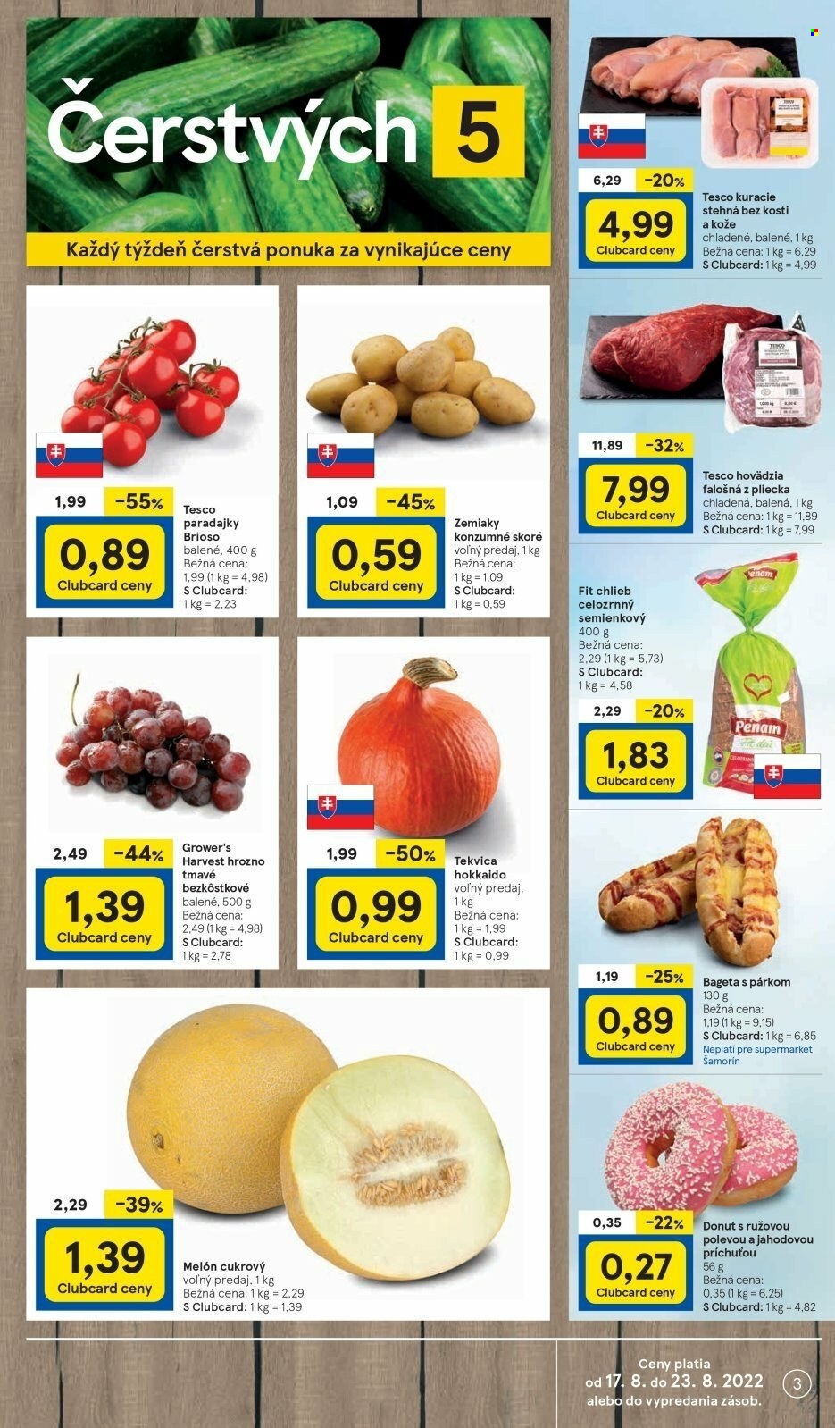 Leták TESCO supermarket - 17.8.2022 - 23.8.2022. Strana 3