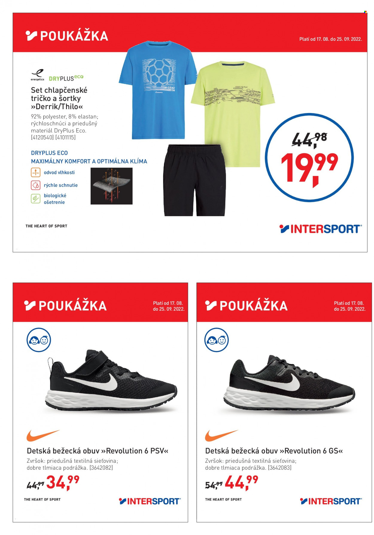 Leták Intersport - 17.8.2022 - 25.9.2022. Strana 1