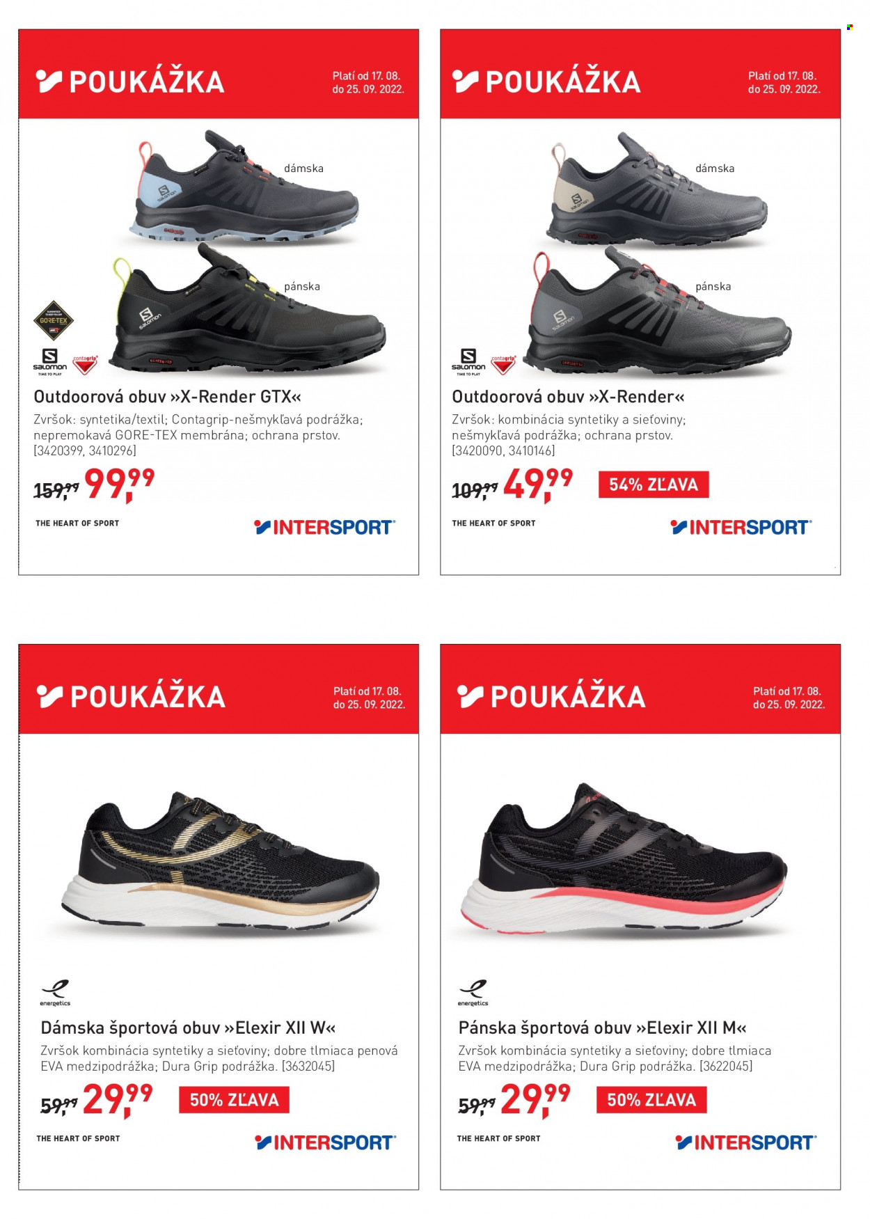 Leták Intersport - 17.8.2022 - 25.9.2022. Strana 4
