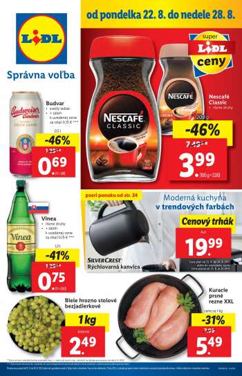 Leták Lidl - 22.8.2022 - 28.8.2022.
