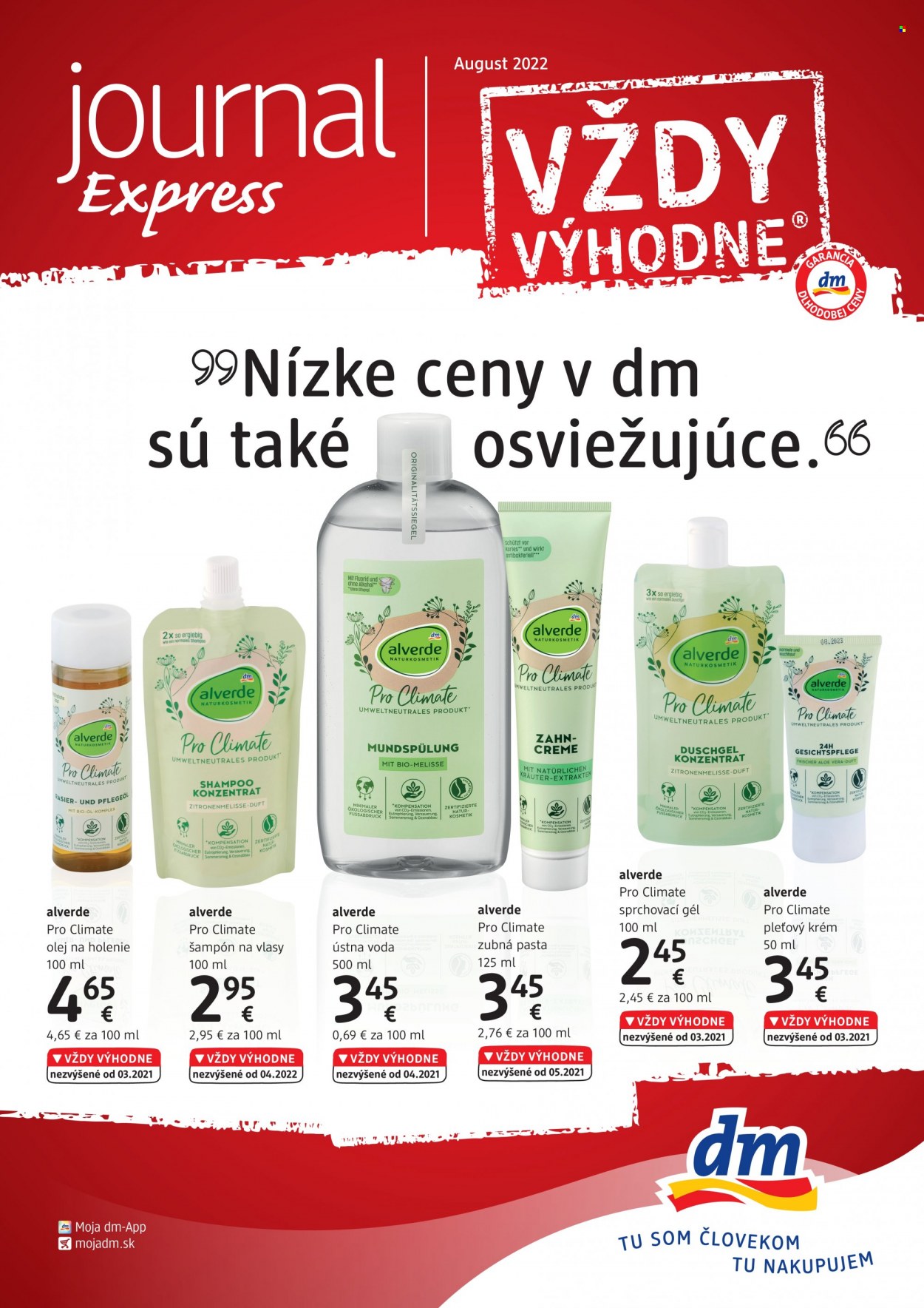Leták dm drogerie - 19.8.2022 - 31.8.2022. Strana 1
