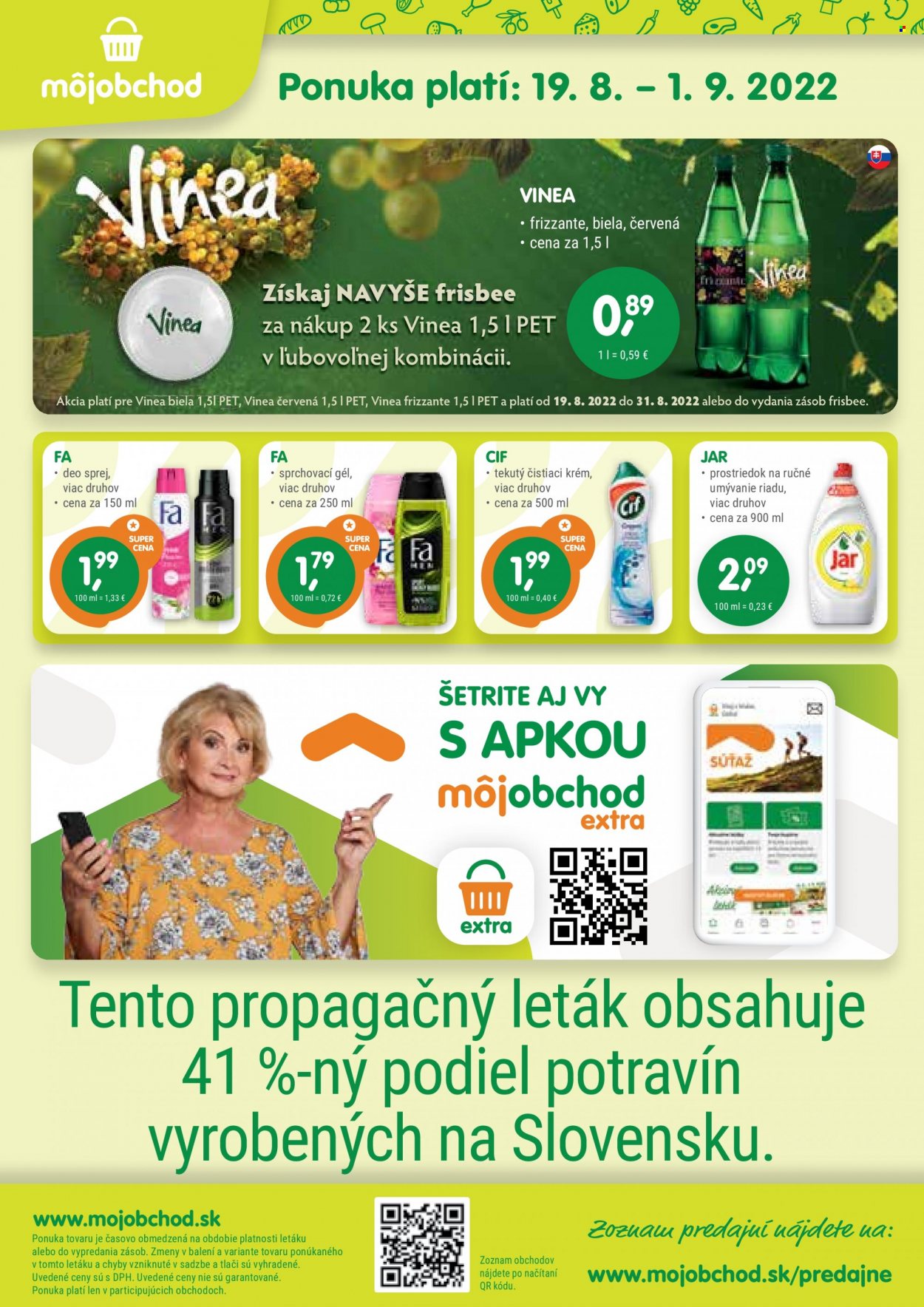 Leták Môj obchod - 19.8.2022 - 1.9.2022. Strana 4