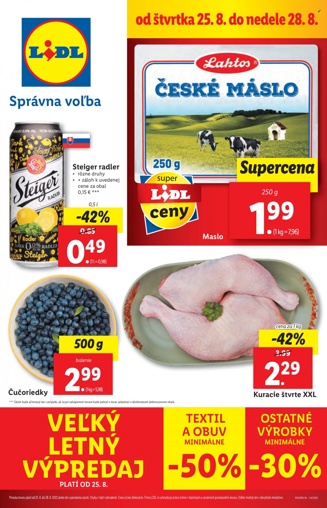 Leták Lidl - 25.8.2022 - 28.8.2022. Strana 1
