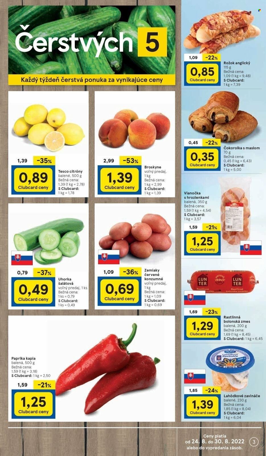 Leták TESCO supermarket - 24.8.2022 - 30.8.2022. Strana 3