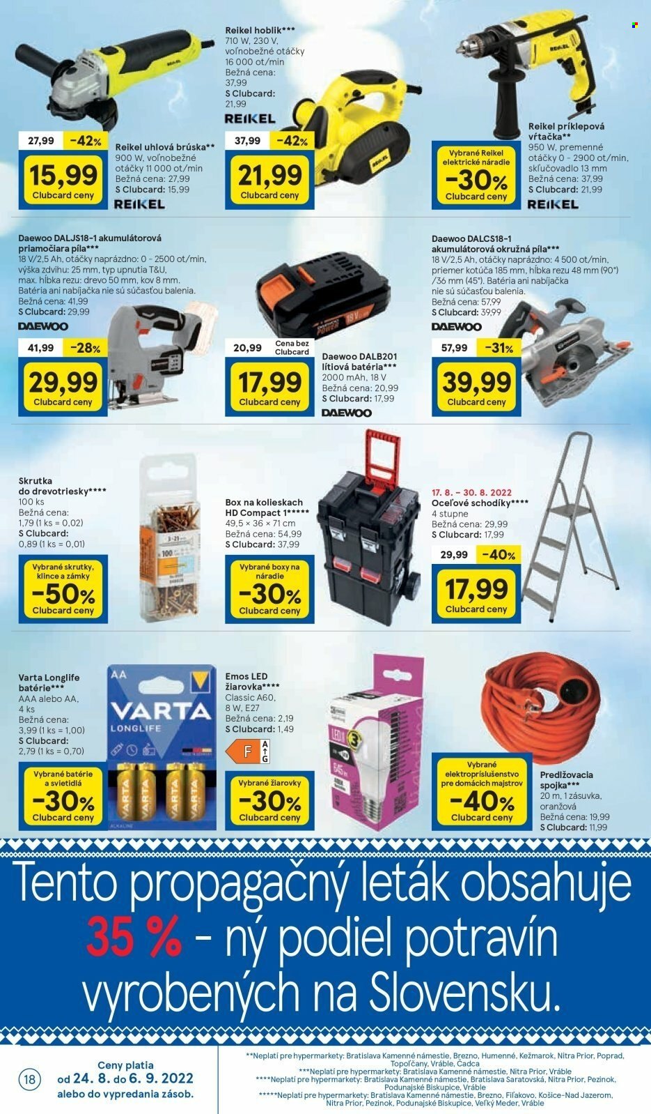 Leták TESCO - 24.8.2022 - 30.8.2022. Strana 18