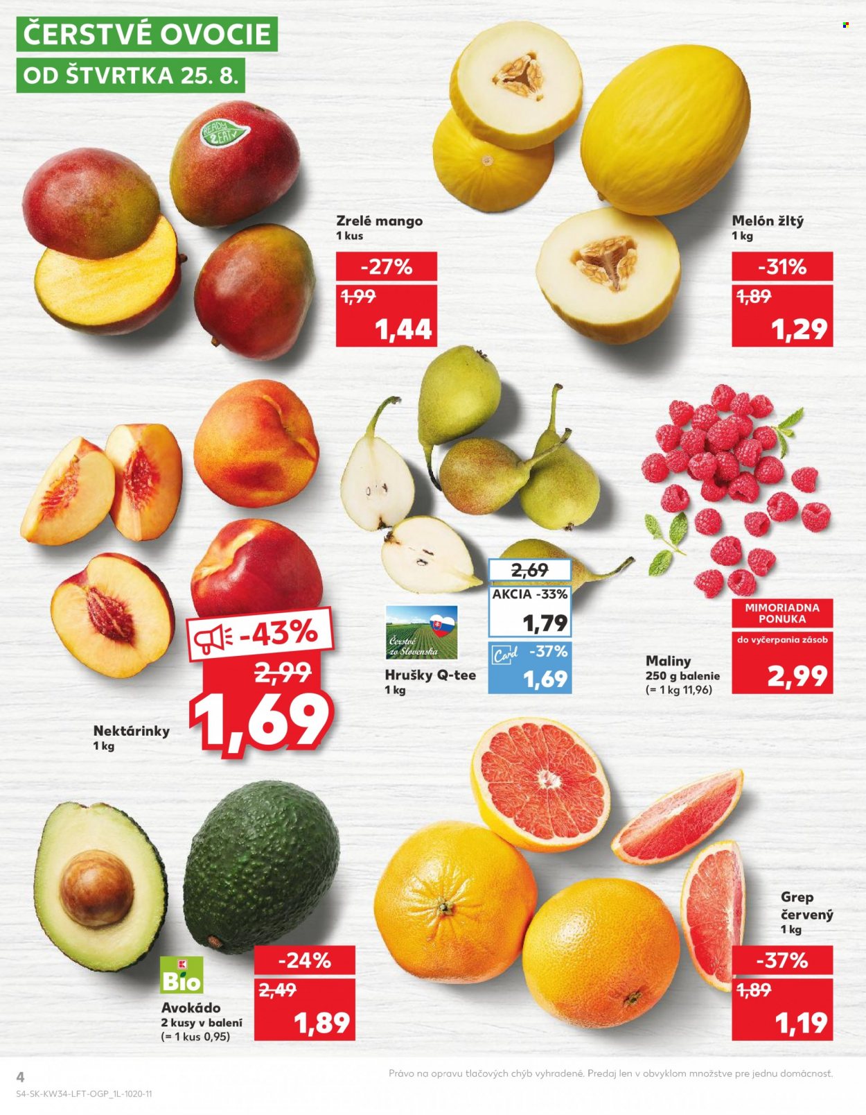 Leták Kaufland - 25.8.2022 - 31.8.2022. Strana 4