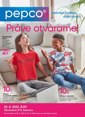 Leták Pepco - 25.8.2022 - 31.8.2022.