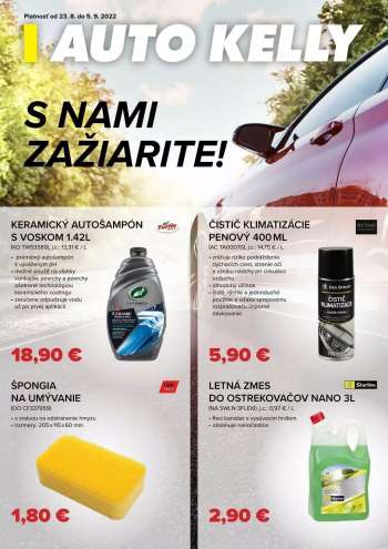 Leták Auto Kelly - 23.8.2022 - 5.9.2022.