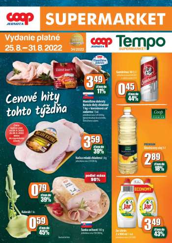 Leták COOP Jednota - 25.8.2022 - 31.8.2022.