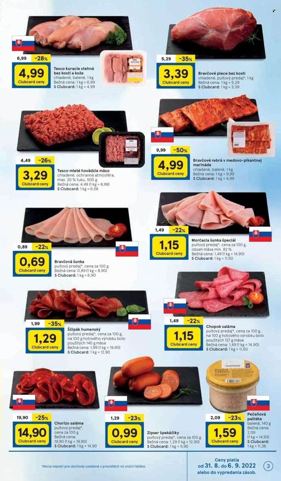 Leták TESCO - 31.8.2022 - 6.9.2022. Strana 3