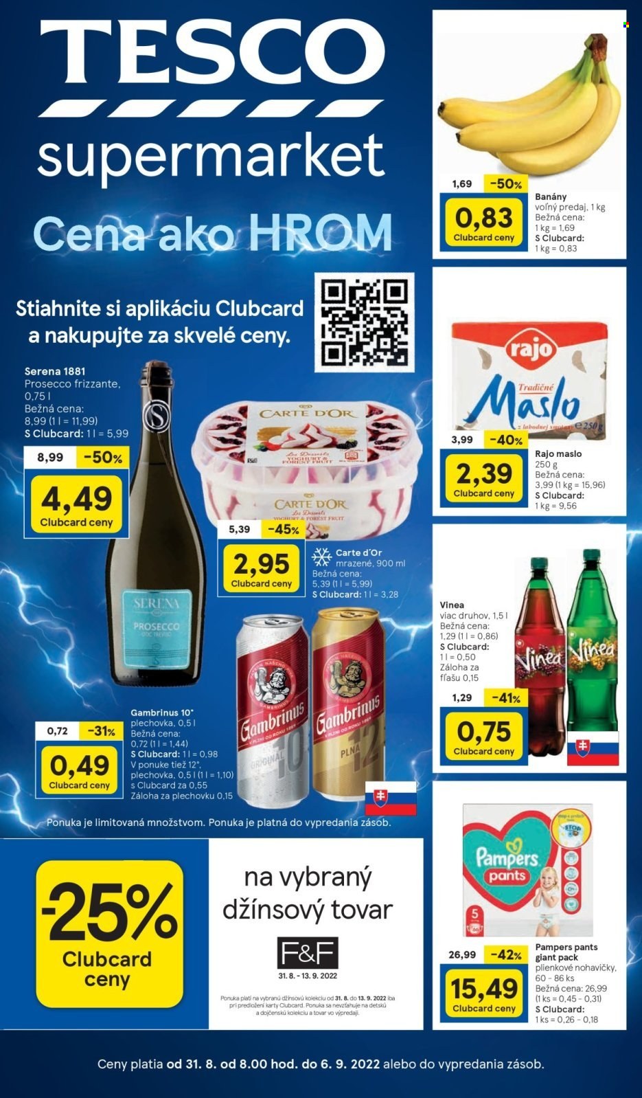 Leták TESCO supermarket - 31.8.2022 - 6.9.2022. Strana 1