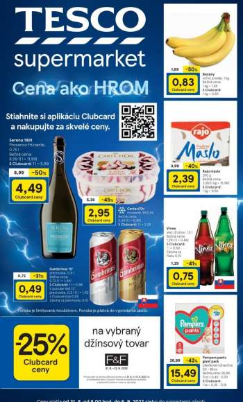 Leták TESCO supermarket - 31.8.2022 - 6.9.2022.