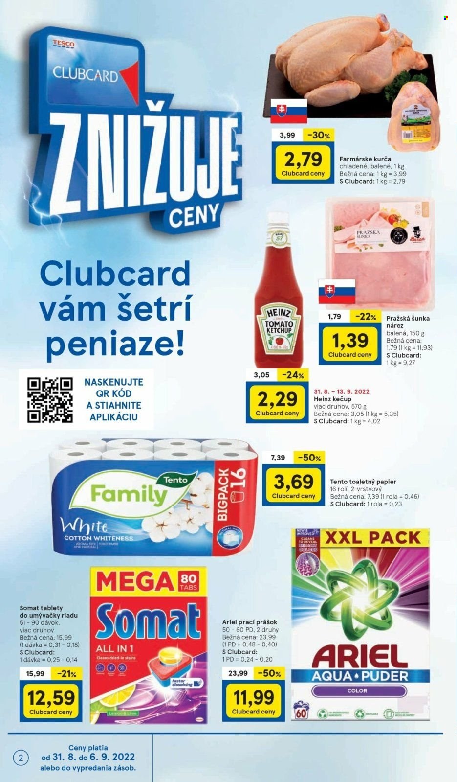 Leták TESCO supermarket - 31.8.2022 - 6.9.2022. Strana 2